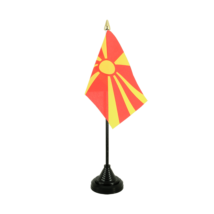Mini drapeau Macédoine de table 10 x 15 cm