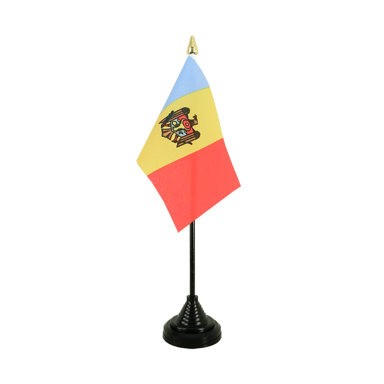 Moldavie - Mini drapeau de table 10 x 15 cm