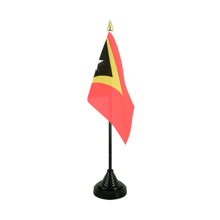 Mini drapeau Timor orièntale de table 10 x 15 cm