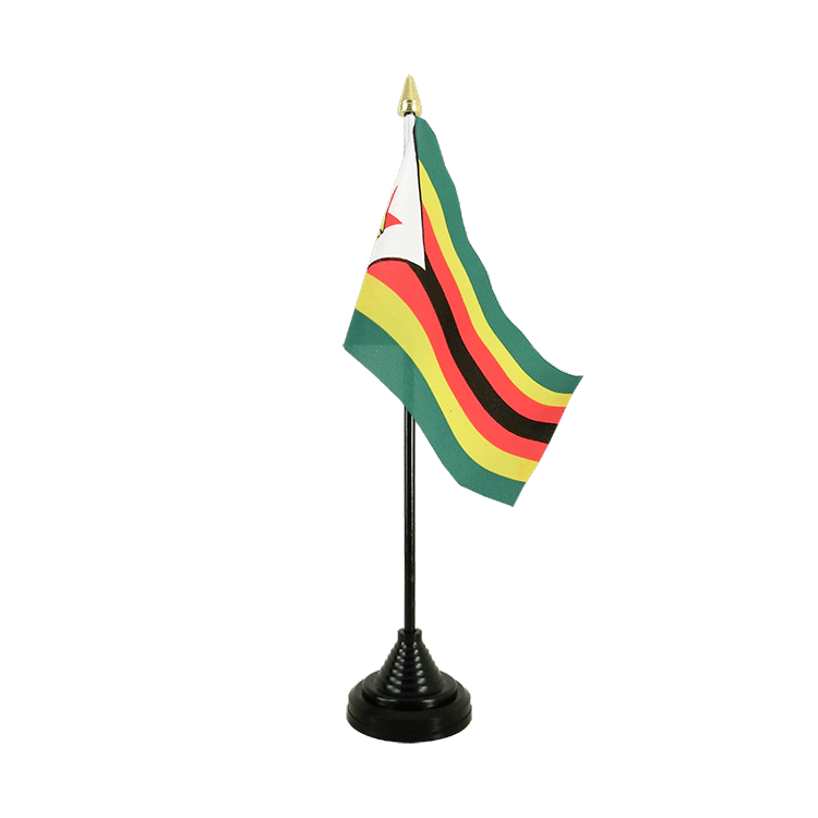 Simbabwe Tischflagge 10 x 15 cm