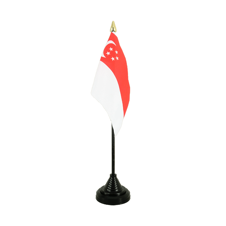 Mini drapeau Singapour de table 10 x 15 cm
