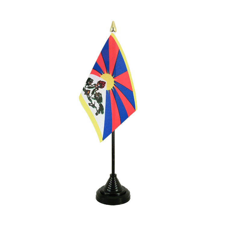 Mini drapeau Tibet de table 10 x 15 cm