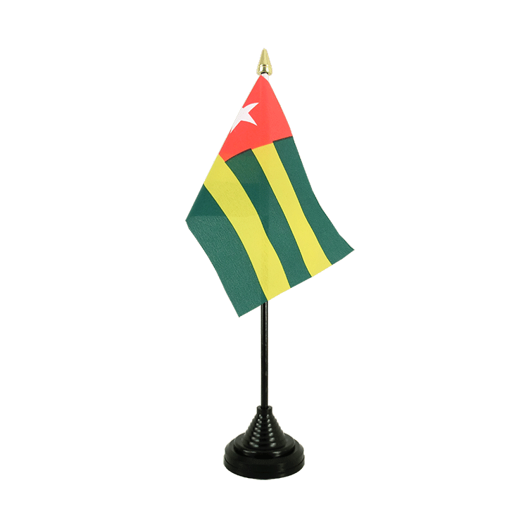 Mini drapeau Togo de table - 10 x 15 cm