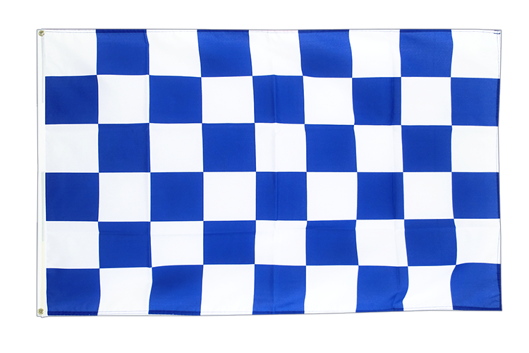 Damier Bleu-Blanc - Grand drapeau 150 x 250 cm (géant)