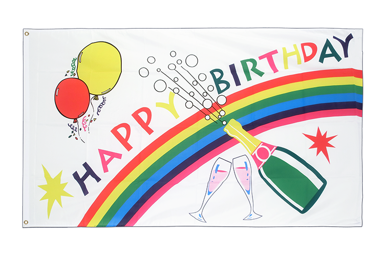 Happy Birthday - Drapeau 60 x 90 cm
