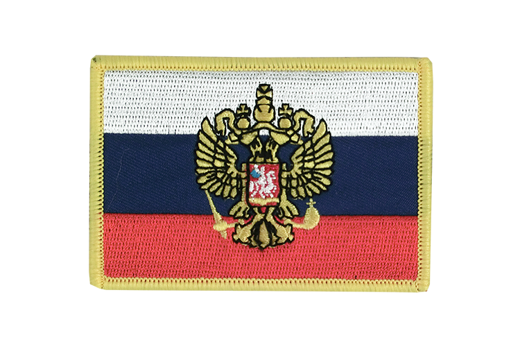 Aufnäher Russland mit Wappen 6 x 8 cm