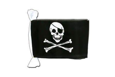 Pirat Skull and Bones - Fahnenkette 15 x 22 cm