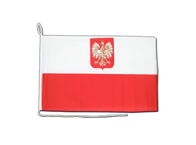 Drapeau Pologne avec aigle pour bateau 30 x 40 cm