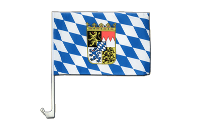 Bayern mit Wappen Autofahne 30 x 40 cm