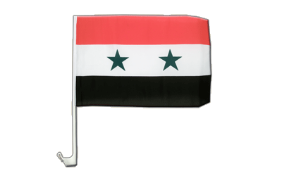 Syrie - Drapeau pour voiture 30 x 40 cm