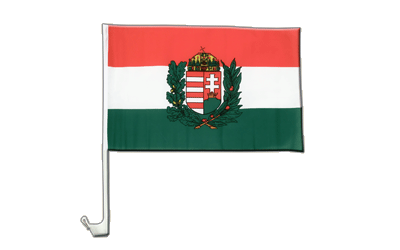 Hungary with crest - Car Flag 12x16"