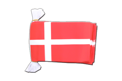 Dänemark - Fahnenkette 15 x 22 cm