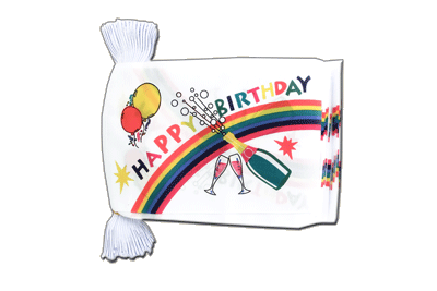 Happy Birthday - Guirlande fanion 15 x 22 cm