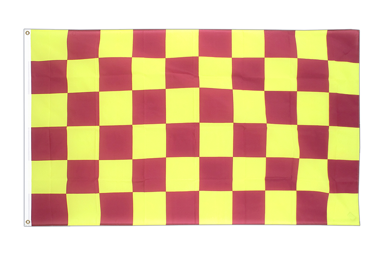 3x5 Checkered Purple-Yellow Flag
