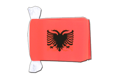 Albanien - Fahnenkette 15 x 22 cm