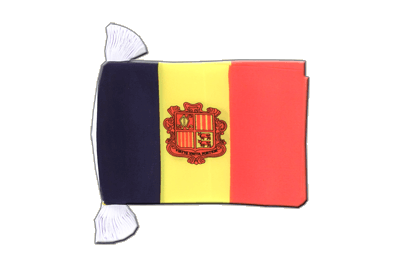Andorra Fahnenkette 15 x 22 cm