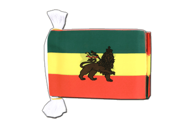 Äthiopien mit Löwe - Fahnenkette 15 x 22 cm