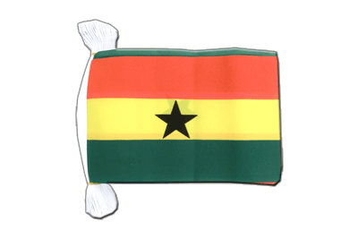 Ghana Fahnenkette 15 x 22 cm