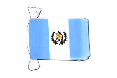 Guatemala - Fahnenkette 15 x 22 cm