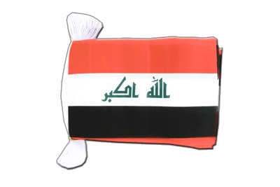 Irak - Fahnenkette 15 x 22 cm