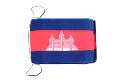 Cambodge - Guirlande fanion 15 x 22 cm