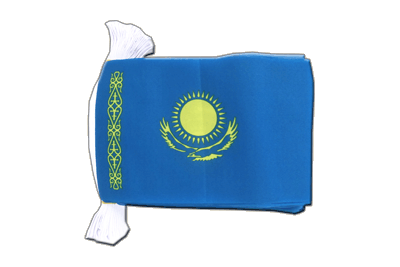Kasachstan - Fahnenkette 15 x 22 cm