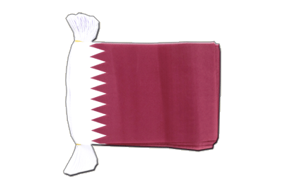 Katar - Fahnenkette 15 x 22 cm