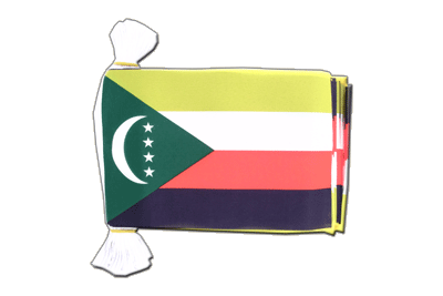 Comoros - Flag Bunting 6x9", 9 m