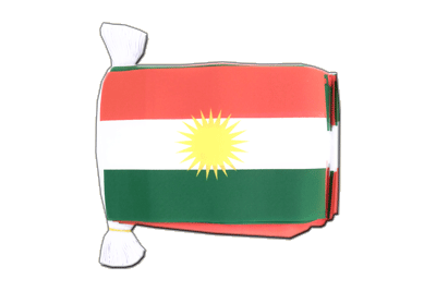 Kurdistan - Fahnenkette 15 x 22 cm