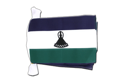 Lesotho - Guirlande fanion 15 x 22 cm