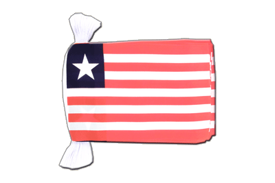 Liberia - Fahnenkette 15 x 22 cm