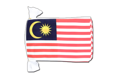Malaisie - Guirlande fanion 15 x 22 cm