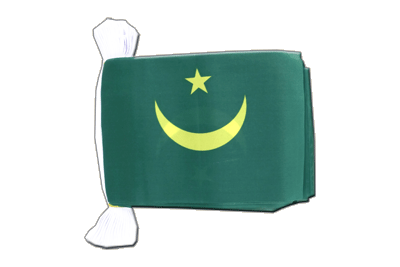 Mauretanien - Fahnenkette 15 x 22 cm