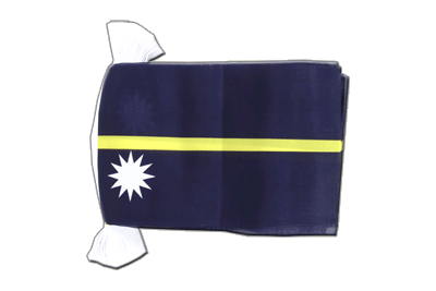 Nauru - Fahnenkette 15 x 22 cm