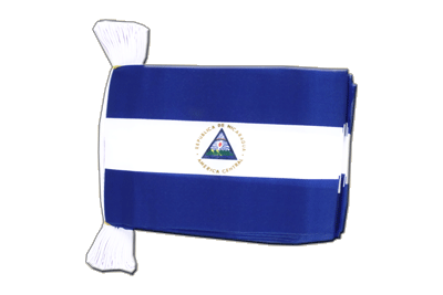 Nicaragua - Fahnenkette 15 x 22 cm