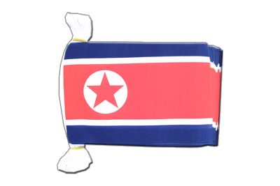 Nordkorea Fahnenkette 15 x 22 cm