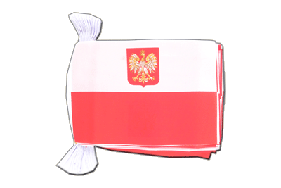 Poland with eagle - Flag Bunting 6x9", 9 m