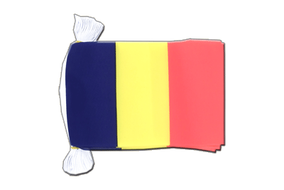 Guirlande fanion Roumanie 15 x 22 cm