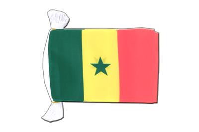 Senegal - Fahnenkette 15 x 22 cm