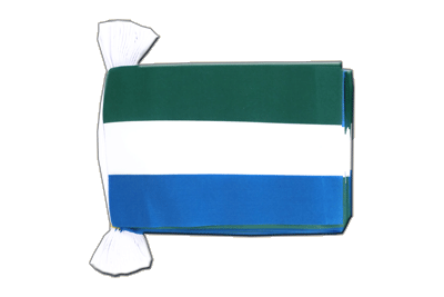 Sierra Leone - Flag Bunting 6x9", 9 m
