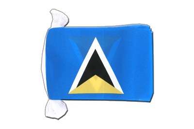 Saint Lucia - Flag Bunting 6x9", 9 m