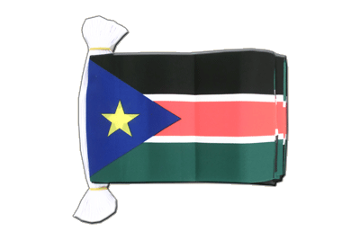 Südsudan - Fahnenkette 15 x 22 cm