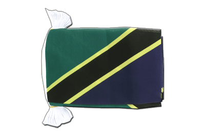 Tansania - Fahnenkette 15 x 22 cm