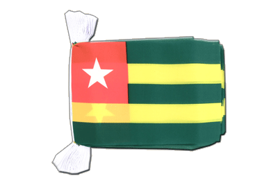 Togo - Fahnenkette 15 x 22 cm
