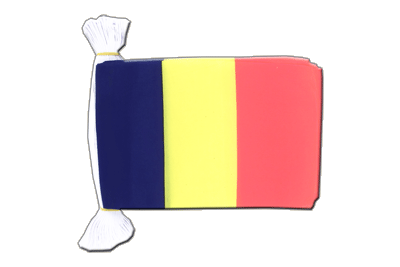 Tschad - Fahnenkette 15 x 22 cm