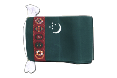 Turkmenistan Fahnenkette 15 x 22 cm