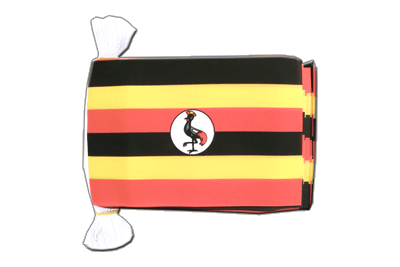 Uganda - Fahnenkette 15 x 22 cm