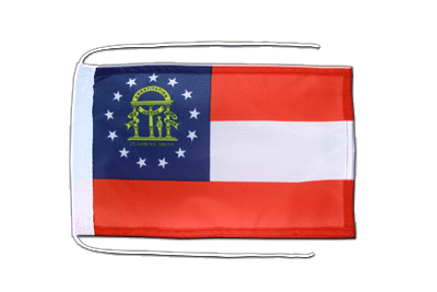 Georgia - Flag with ropes 8x12"