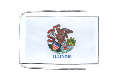 Illinois - Flag with ropes 8x12"