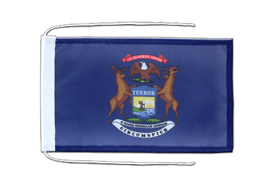 Michigan - Flag with ropes 8x12"